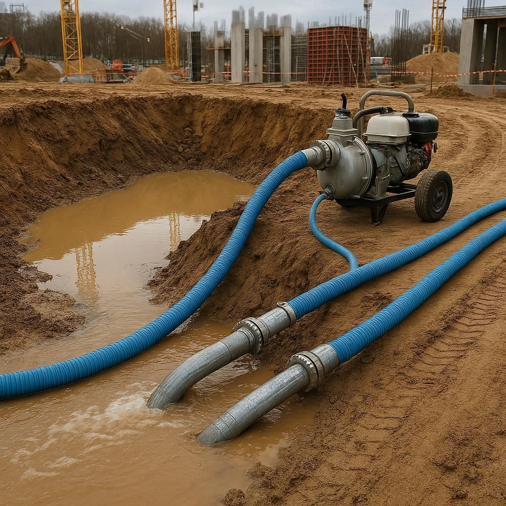 Водопонижение и осушение котлована в Белоозёрском