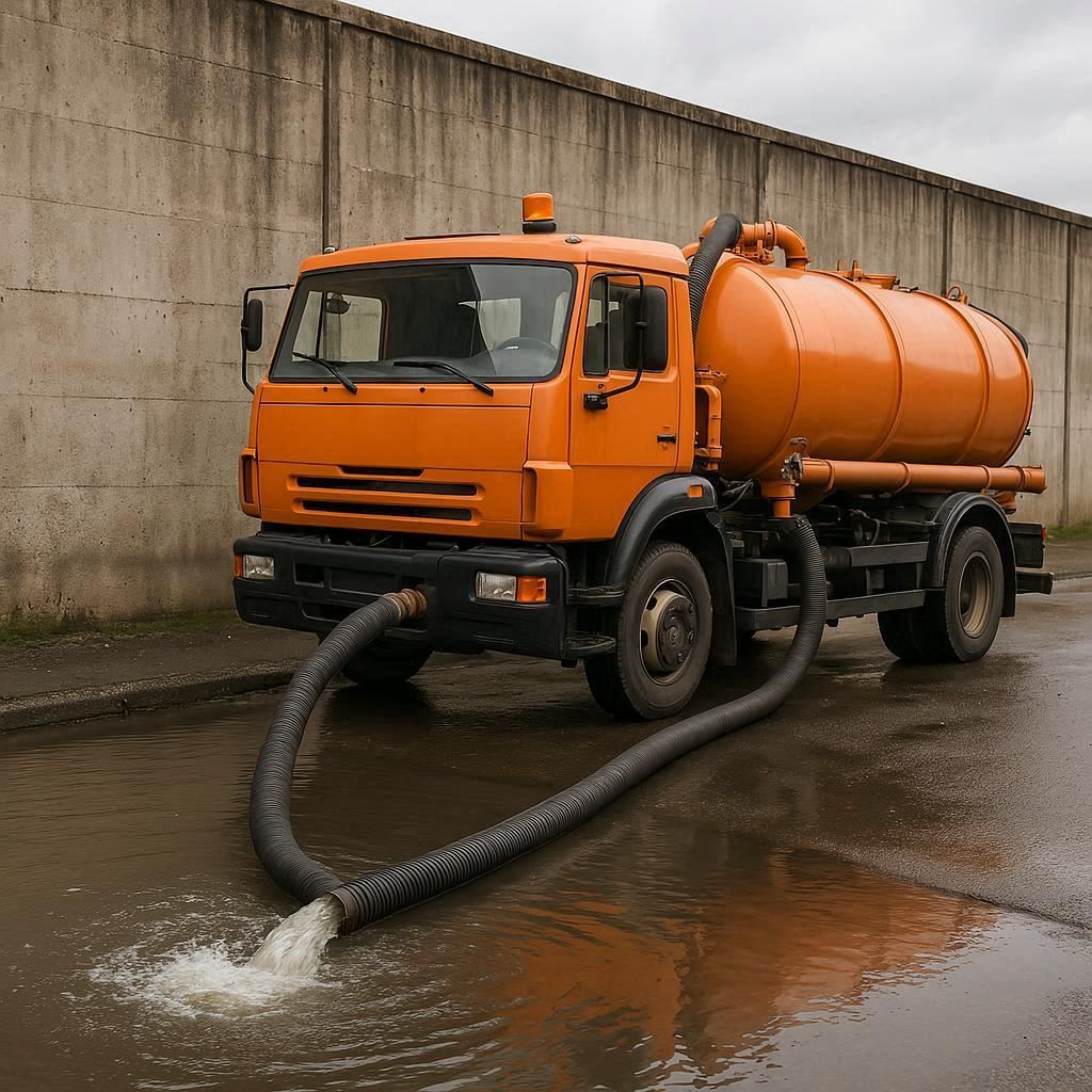 Откачка воды в Белоозёрском