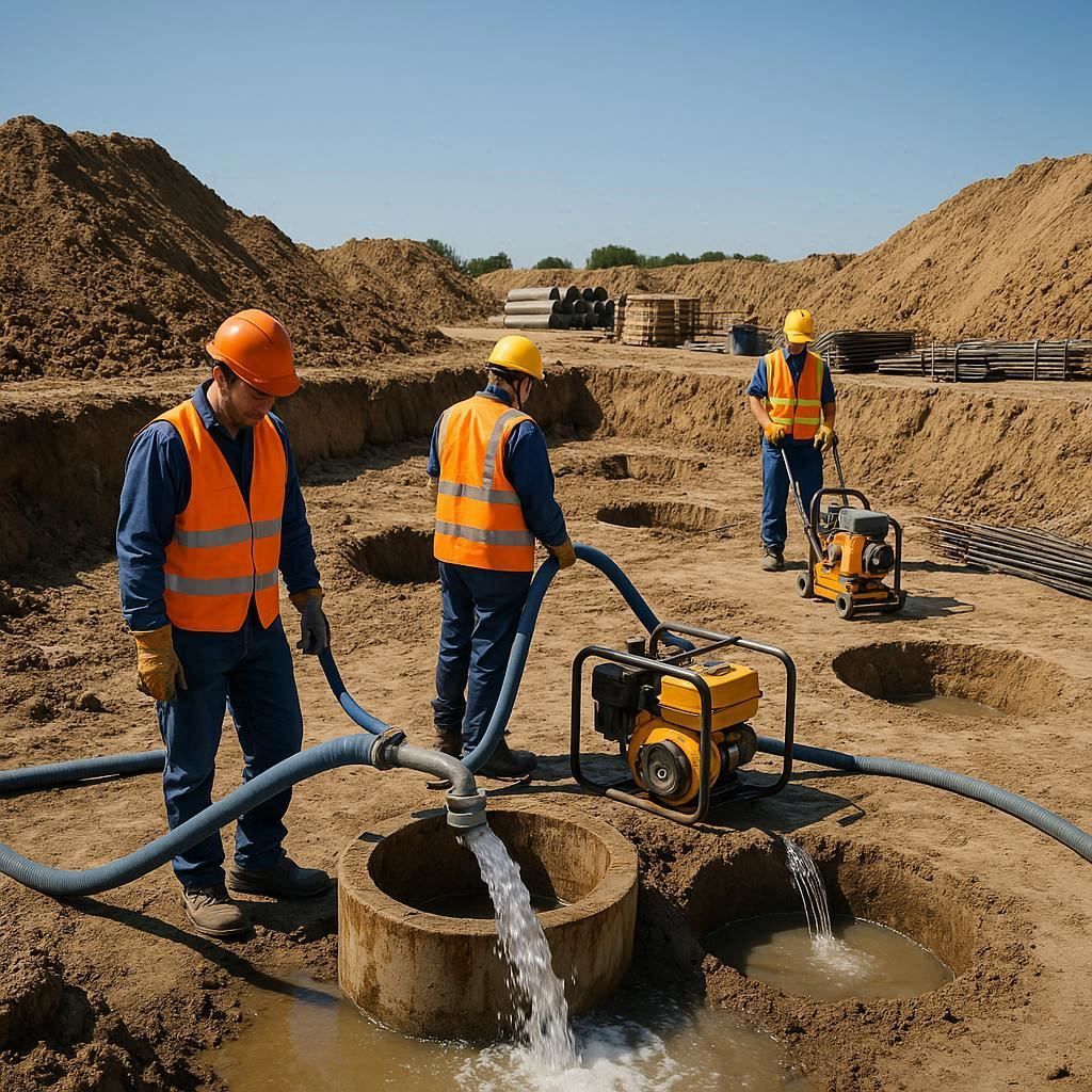 Глубинное водопонижение скважинами в Белоозёрском