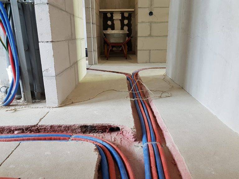 Разводка труб отопления